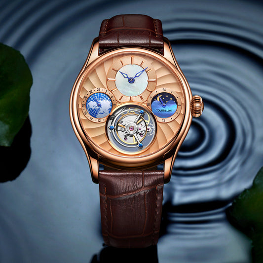 Hollow automatic business mechanical watch