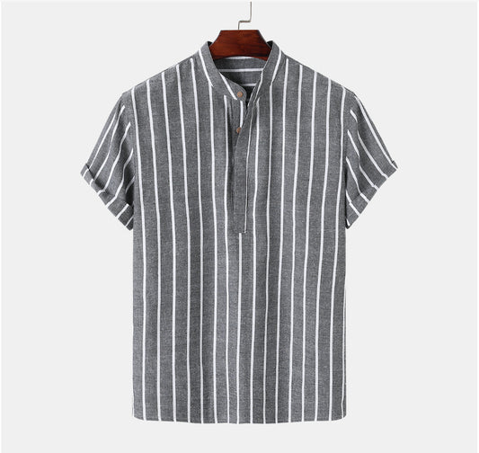 Striped Linen Men's Shirt