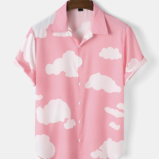 Casual Multi-cloud Short-sleeved Shirt
